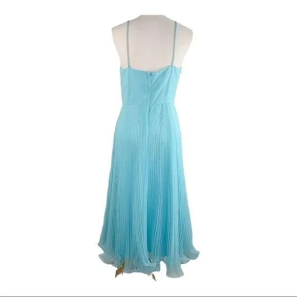Miss Elliette California 60s Chiffon Dress and Cape VNTG Style 1948B Sky Blue 10 - Picture 5 of 13